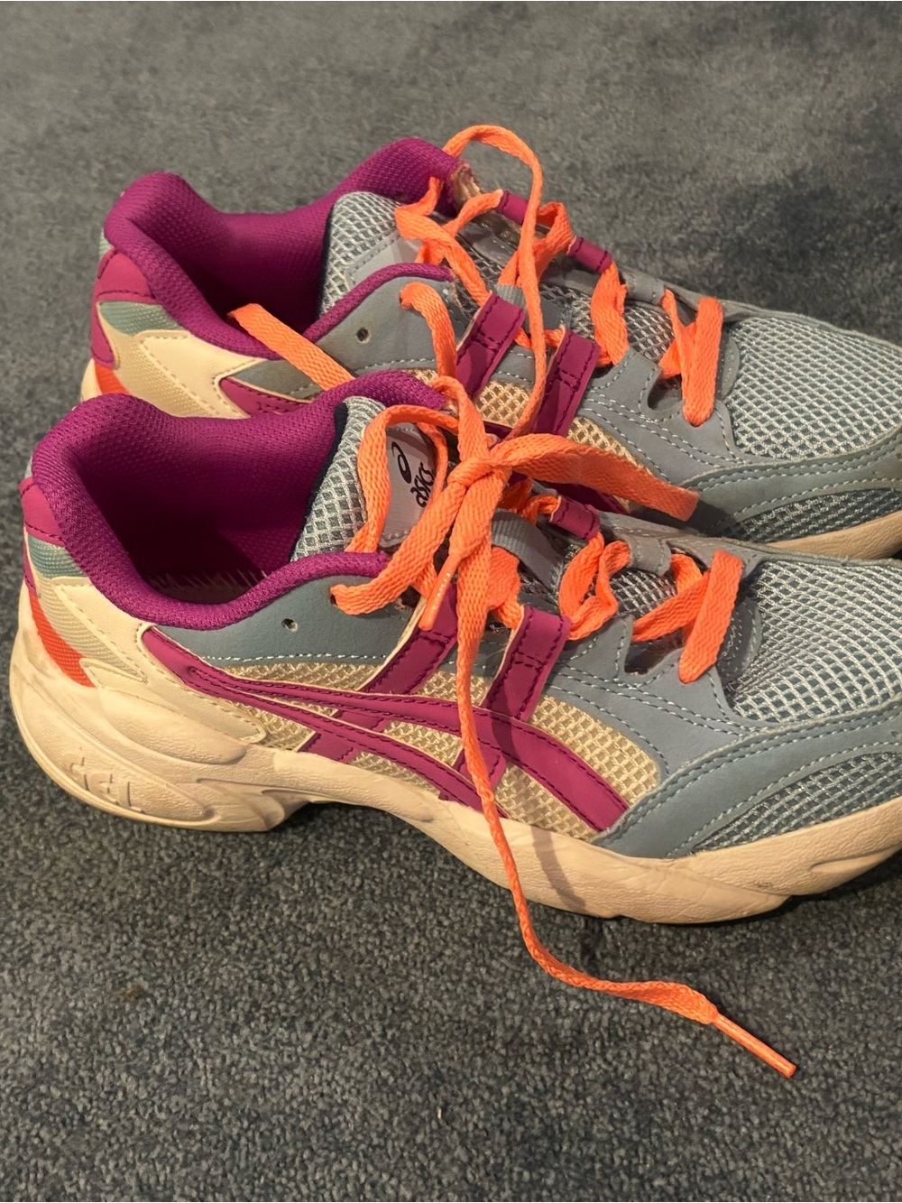 ASICS Women's Gray, Purple & Orange Running Sneakers